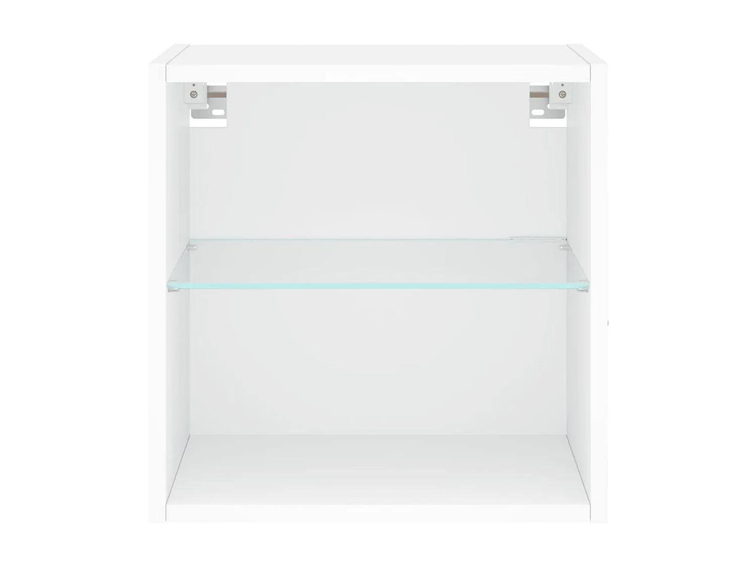 Wand-Nachttisch Nachtschrank mit LED-Leuchten Weiß -RN84600