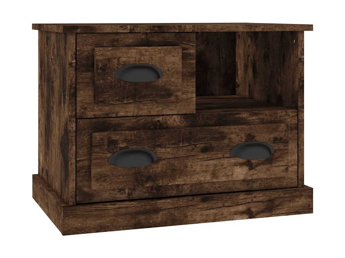 Nachttisch Nachtschrank Räuchereiche 60x39x45 cm -RN47440