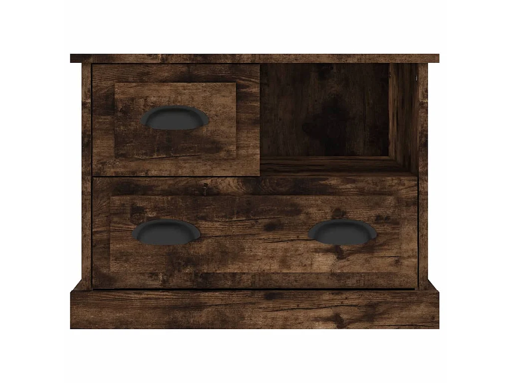 Nachttisch Nachtschrank Räuchereiche 60x39x45 cm -RN47440