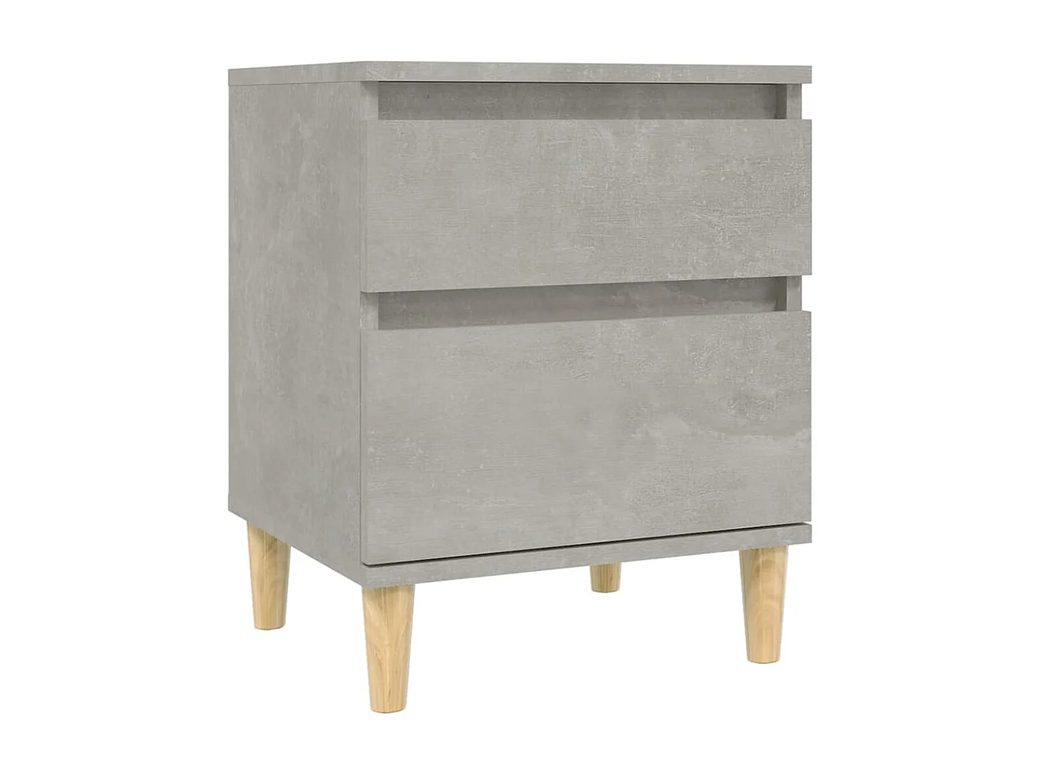 Nachttisch Betongrau Nachtschrank 40x35x50 cm -RN45629