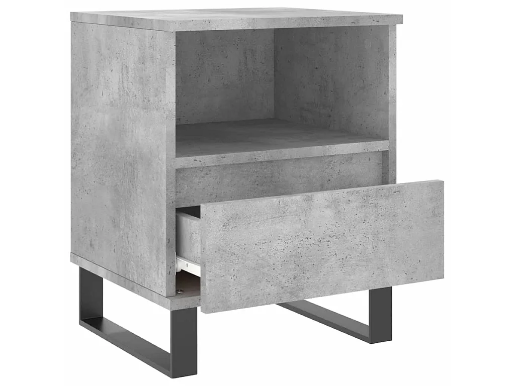 2er-Set Nachttische Nachtschrank Betongrau 40x35x50 cm Holzwerkstoff -RN96869