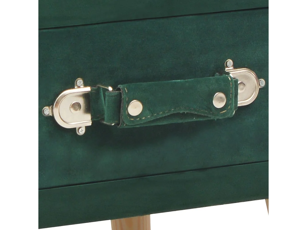 Nachttisch Nachtschrank Grün 40 x 35 x 40 Samt -RN18325