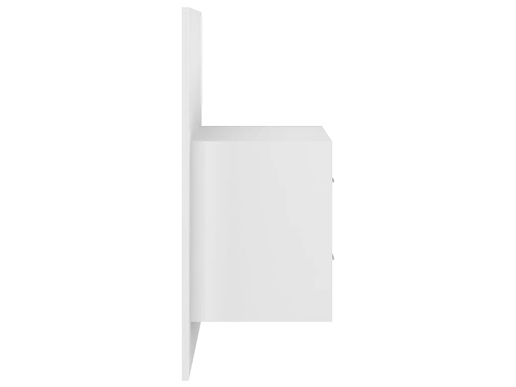 Wand-Nachttisch Nachtschrank Hochglanz-Weiß -RN96913