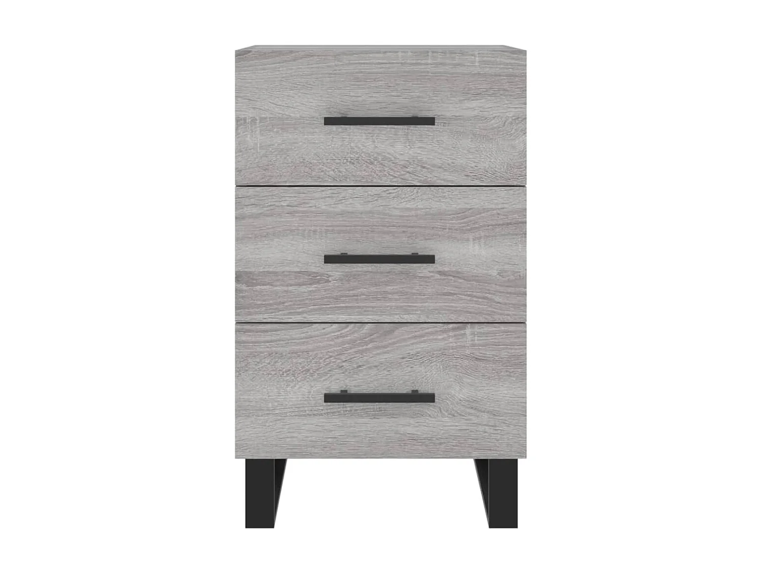 Nachttisch Grau Nachtschrank Sonoma Holzwerkstoff 40x40x66 cm -RN10097