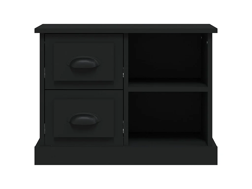 Nachttisch Nachtschrank Schwarz 60x35,5x45 cm -RN41053