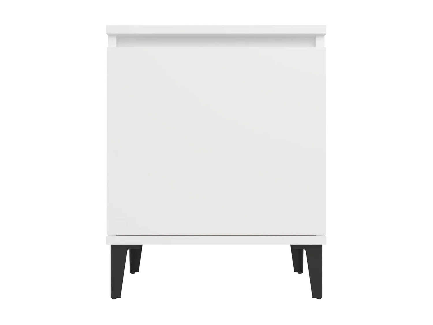 Nachttisch Nachtschrank mit Metallbeinen Weiß 40x30x50 cm -RN67205