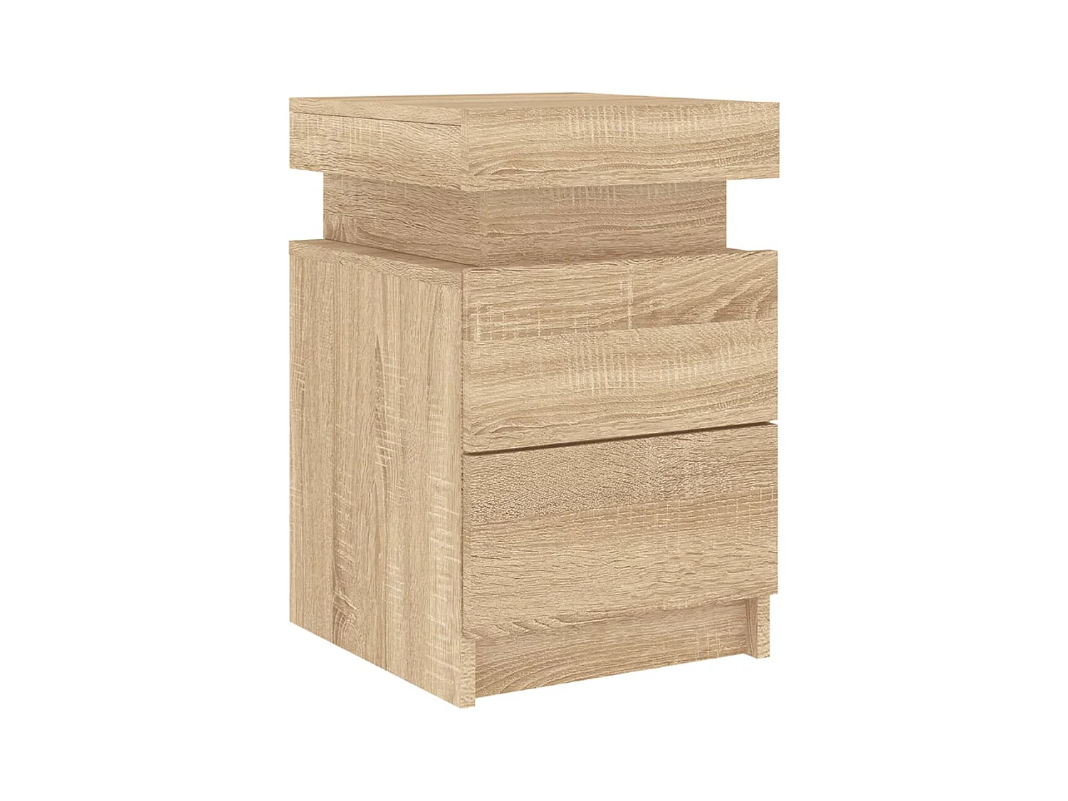 Nachttisch Nachtschrank mit LED-Leuchten Sonoma-Eiche 35x39x55 cm -RN95303
