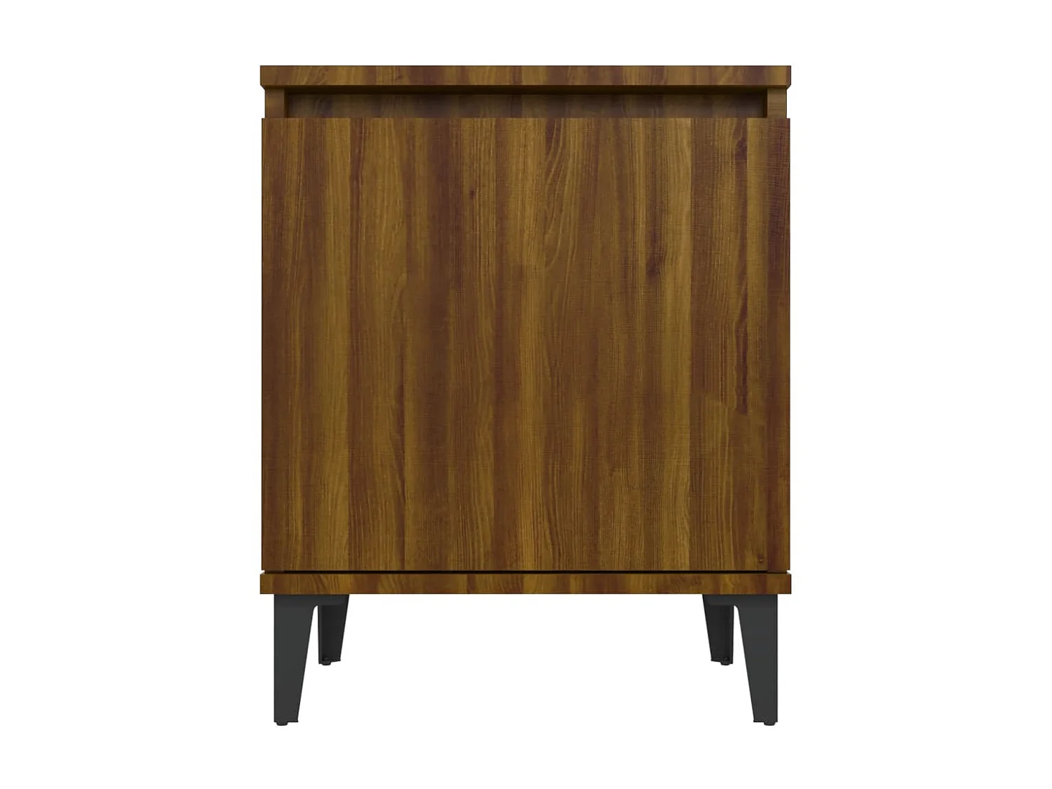 Nachttisch Nachtschrank mit Metallbeinen Braun Eichen-Optik 40x30x50 cm -RN27387