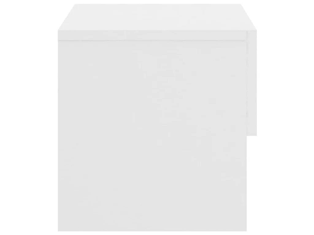 2er-Set Wand-Nachttische Nachtschrank Weiß -RN45701