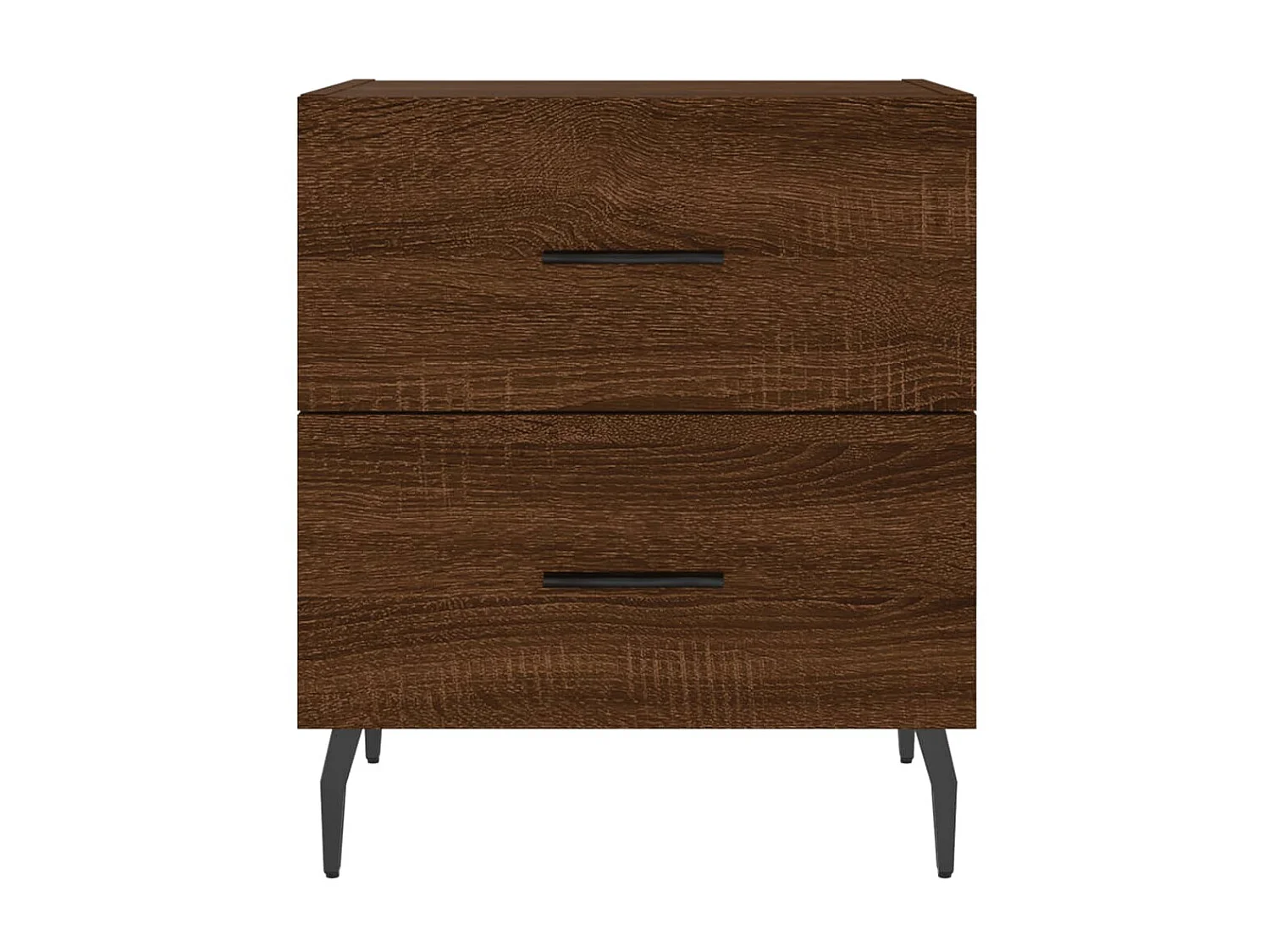 2er-Set Nachttische Nachtschrank Braun Eichen-Optik 40x35x47,5cm Holzwerkstoff -RN33647