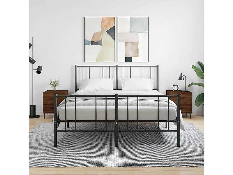 2er-Set Nachttische Nachtschrank Braun Eichen-Optik 40x35x47,5cm Holzwerkstoff -RN33647