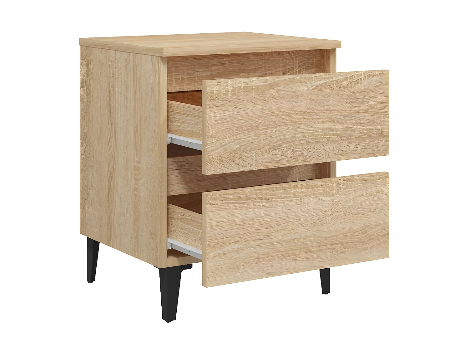 2er-Set Nachttische Nachtschrank Sonoma-Eiche 40x35x50 cm Holzwerkstoff -RN87616