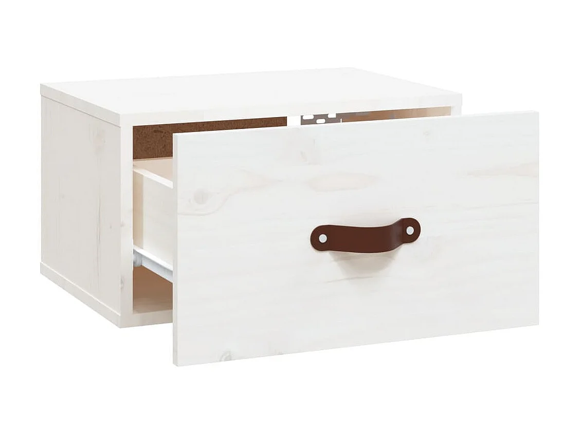 Wand-Nachttisch Nachtschrank Weiß 40x29,5x22 cm -RN15056