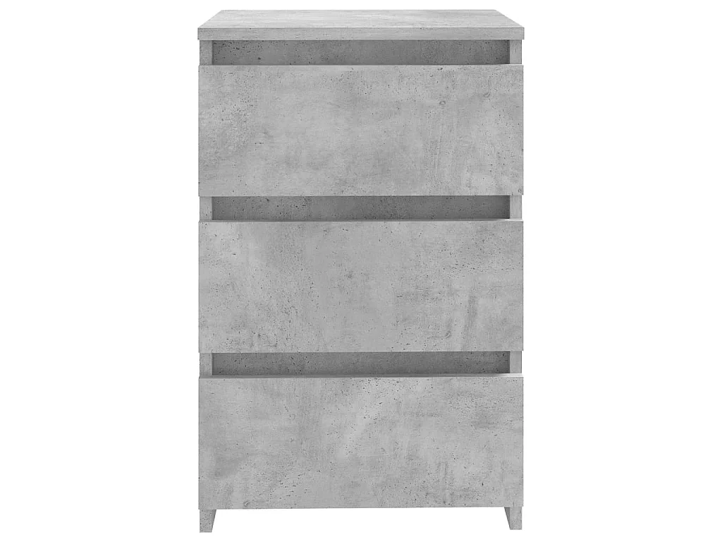 Nachttisch Betongrau Nachtschrank 40x35x62,5 cm Holzwerkstoff -RN72828