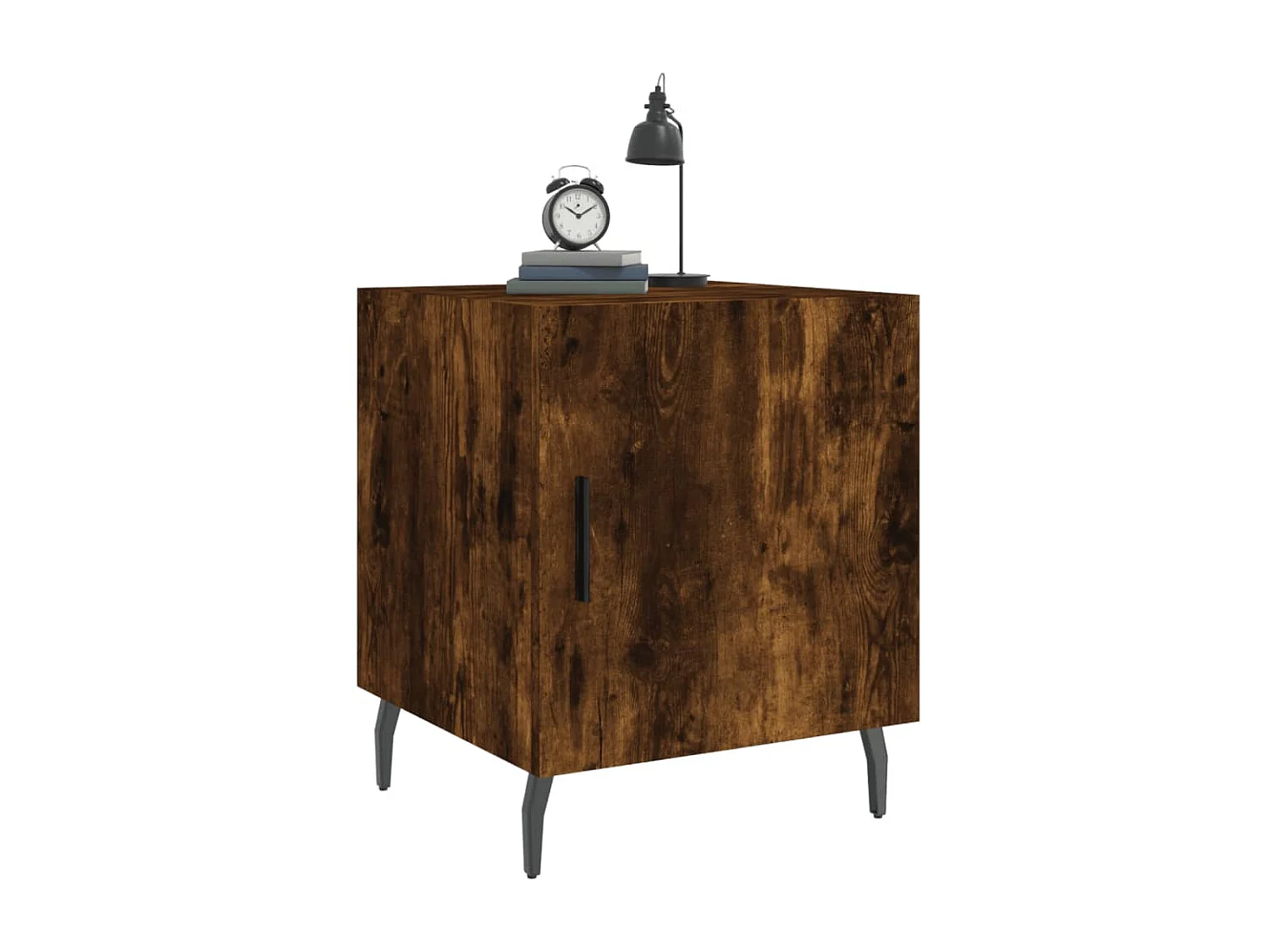 2er-Set Nachttische Nachtschrank Räuchereiche 40x40x50 cm Holzwerkstoff -RN63605