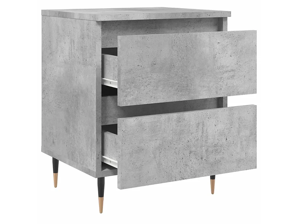 Nachttisch Betongrau Nachtschrank 40x35x50 cm Holzwerkstoff -RN98981