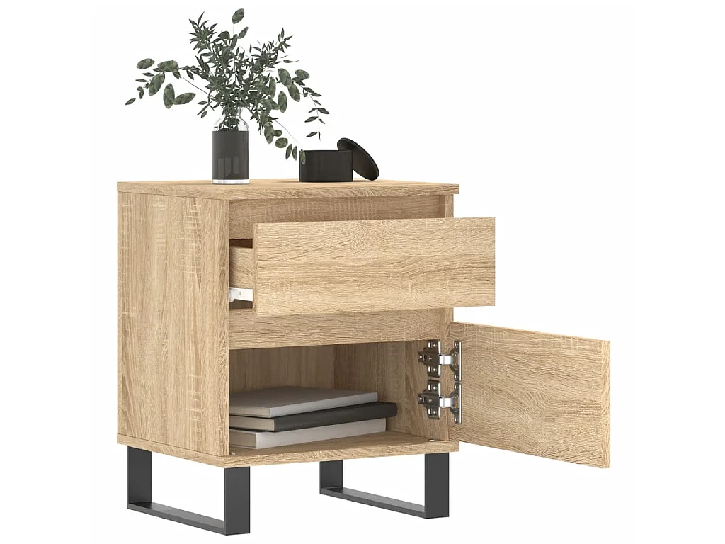 Nachttisch Nachtschrank Sonoma-Eiche 40x35x50 cm Holzwerkstoff -RN46480