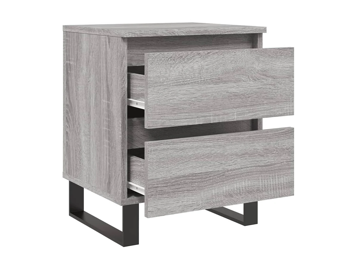 2er-Set Nachttische Nachtschrank Grau Sonoma 40x35x50 cm Holzwerkstoff -RN65625