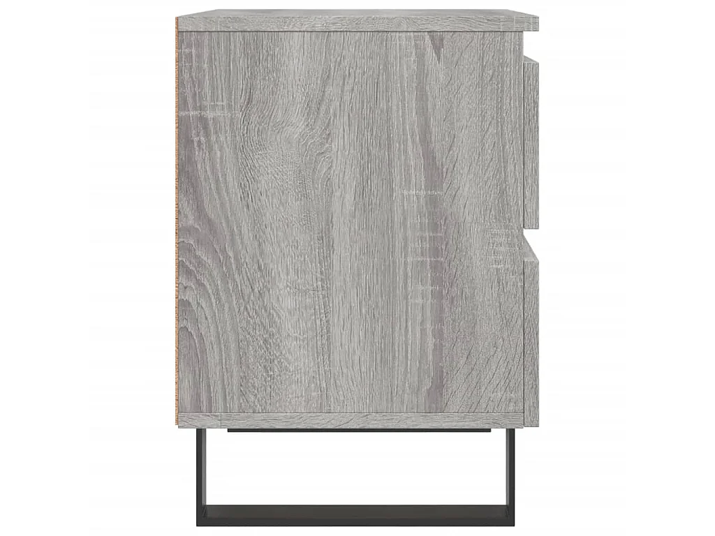 2er-Set Nachttische Nachtschrank Grau Sonoma 40x35x50 cm Holzwerkstoff -RN65625