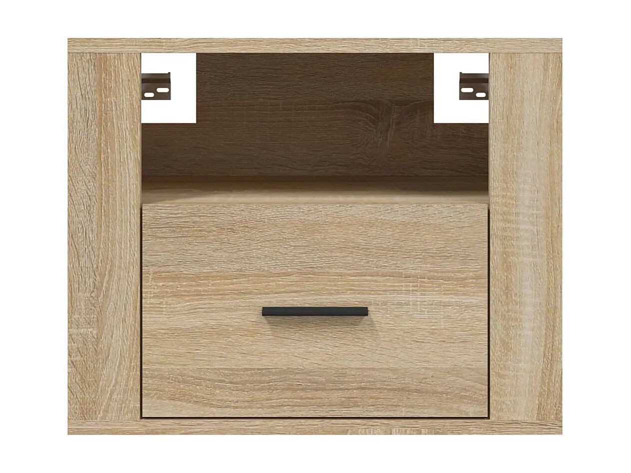 2er-Set Wand-Nachttische Nachtschrank Sonoma-Eiche 50x36x40 cm -RN65239