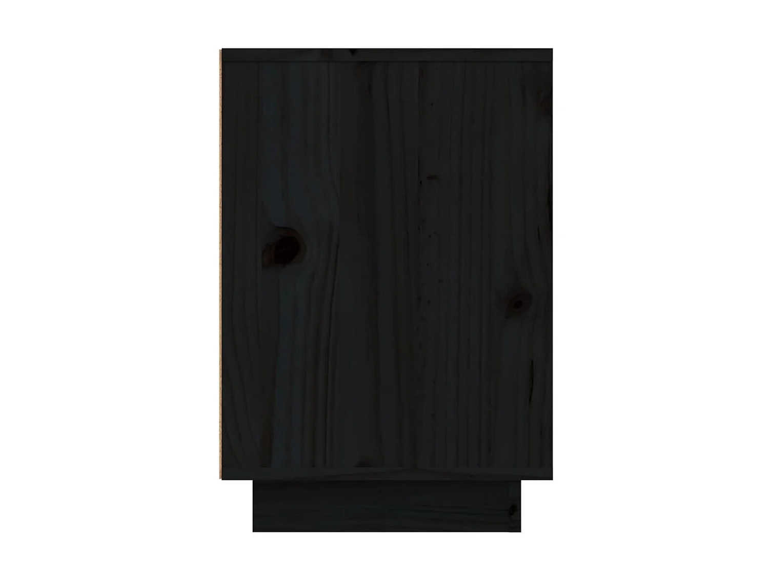 Nachttisch Nachtschrank Schwarz 50x34x50 cm Massivholz Kiefer -RN94246