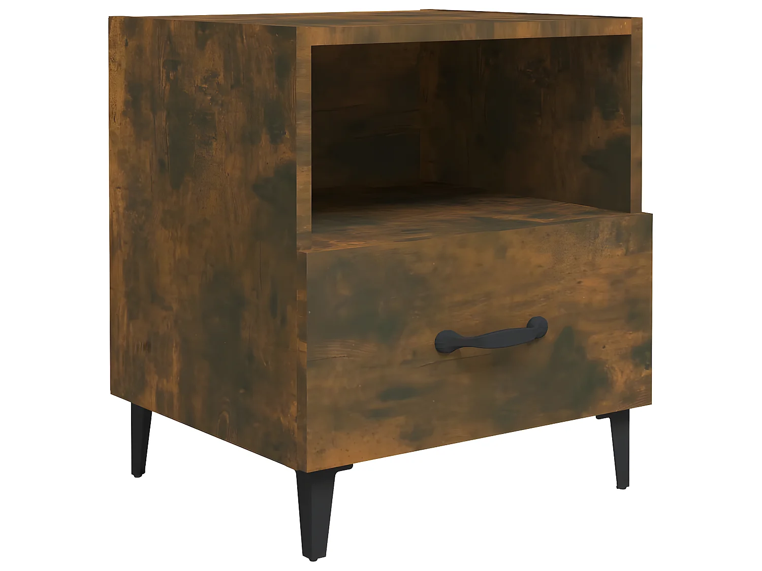 2er-Set Nachttische Nachtschrank Räuchereiche Holzwerkstoff -RN77642