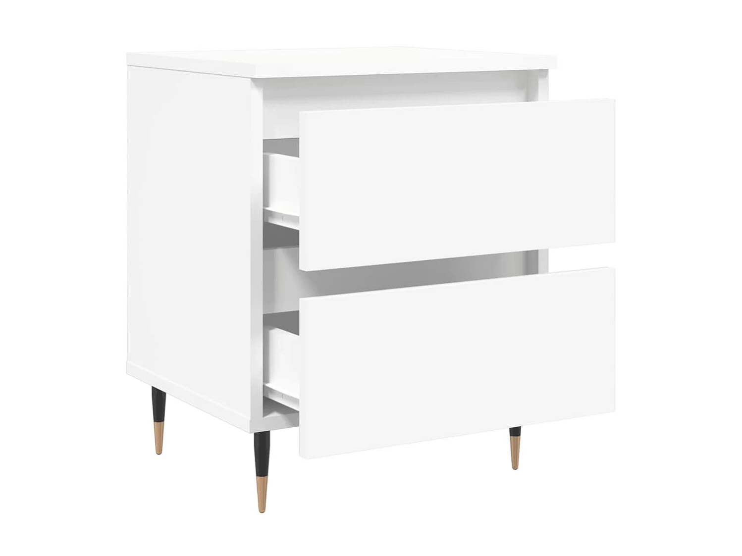 2er-Set Nachttische Nachtschrank Weiß 40x35x50 cm Holzwerkstoff -RN30049