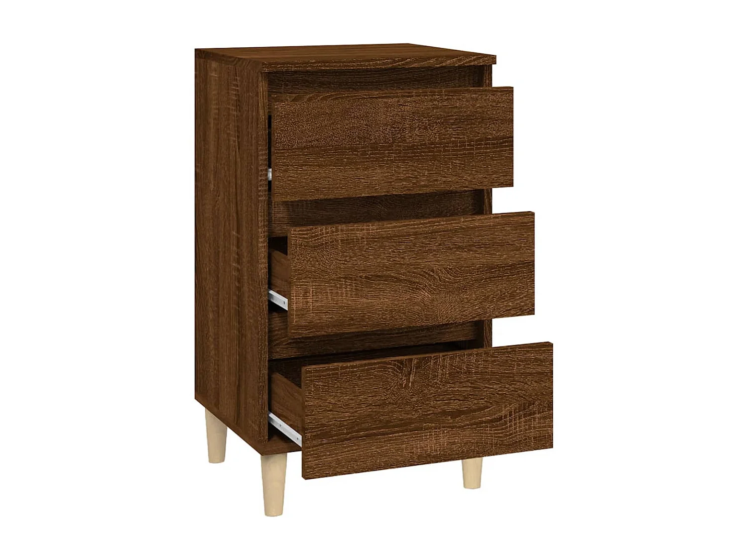 Nachttisch Nachtschrank Braun Eichen-Optik 40x35x70 cm Holzwerkstoff -RN16121