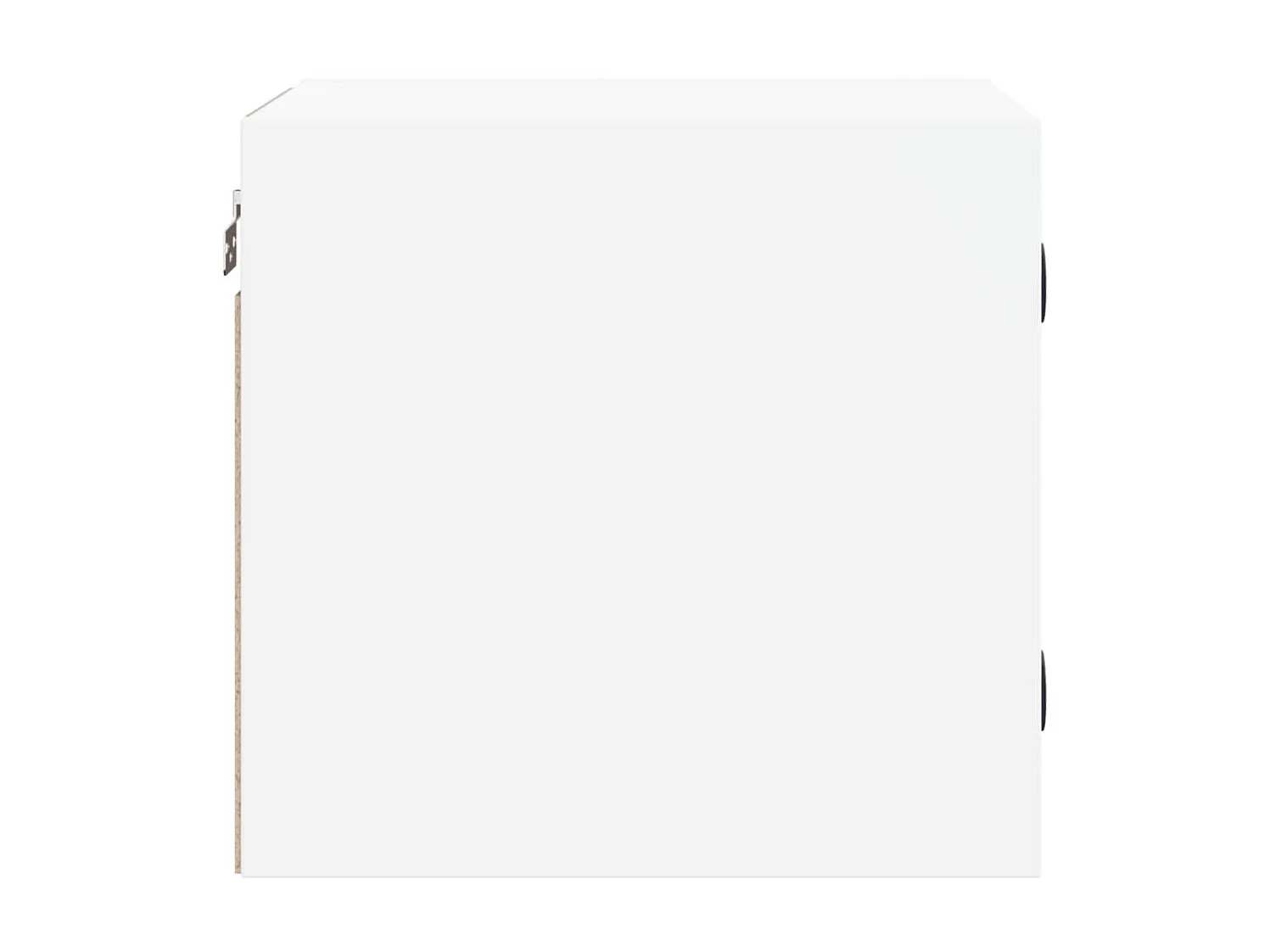 Nachttisch Nachtschrank mit Glastür Weiß 35x37x35 cm -RN57629