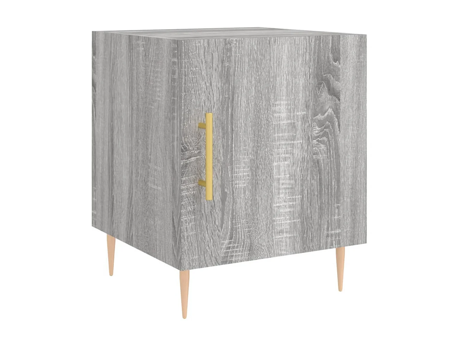 2er-Set Nachttische Nachtschrank Grau Sonoma 40x40x50 cm Holzwerkstoff -RN72488