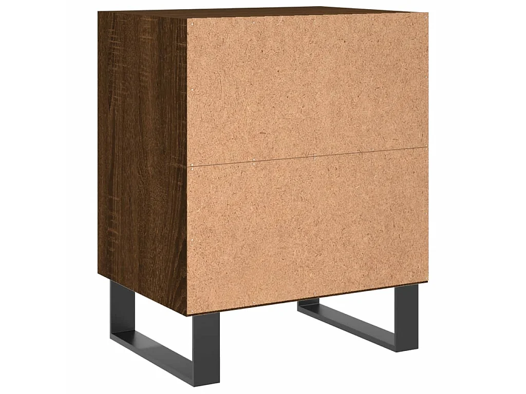 2er-Set Nachttische Nachtschrank Braun Eichen-Optik 40x30x50 cm Holzwerkstoff -RN26650
