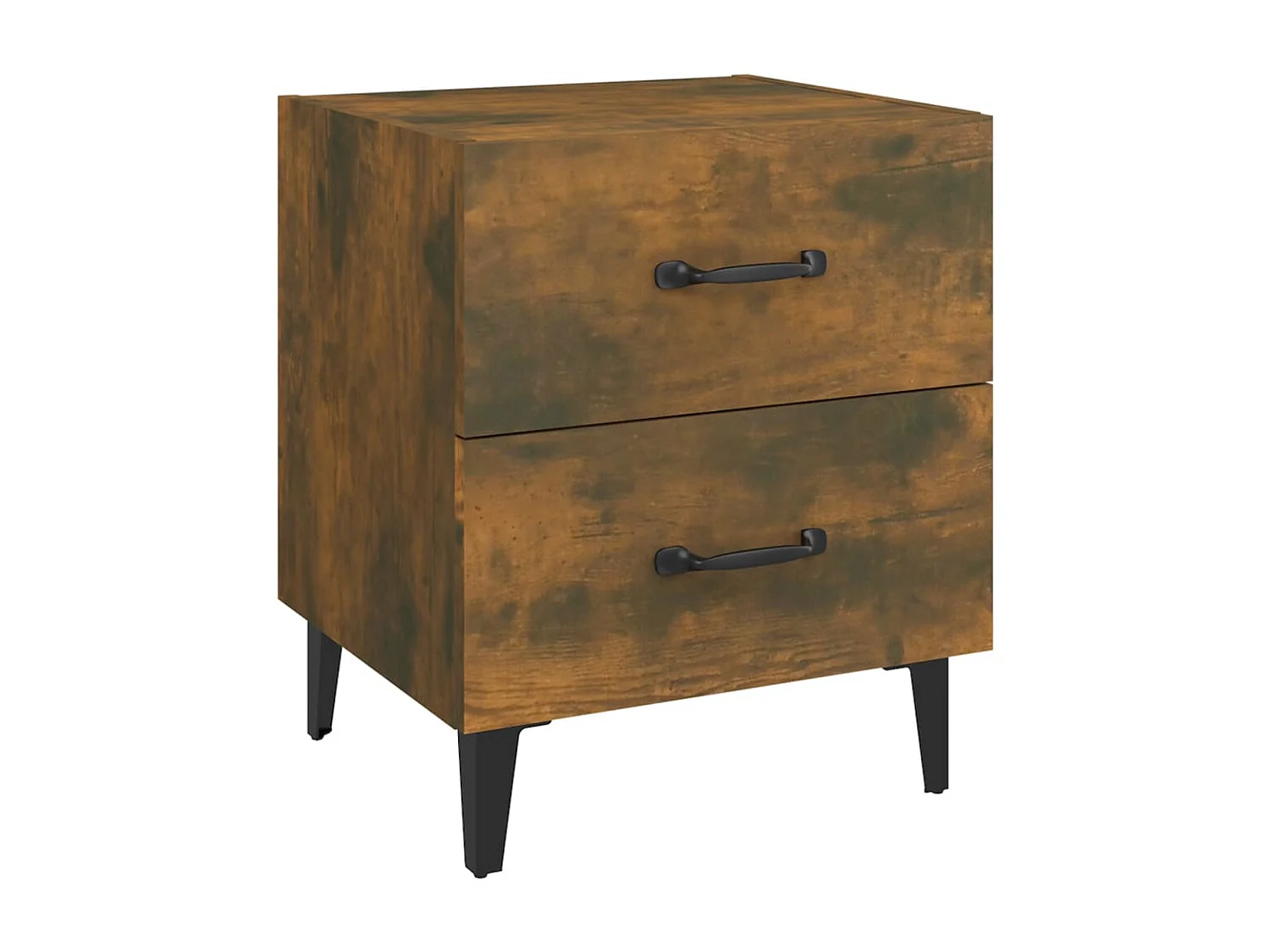 2er-Set Nachttische Nachtschrank Räuchereiche 40x35x47,5 cm -RN82088