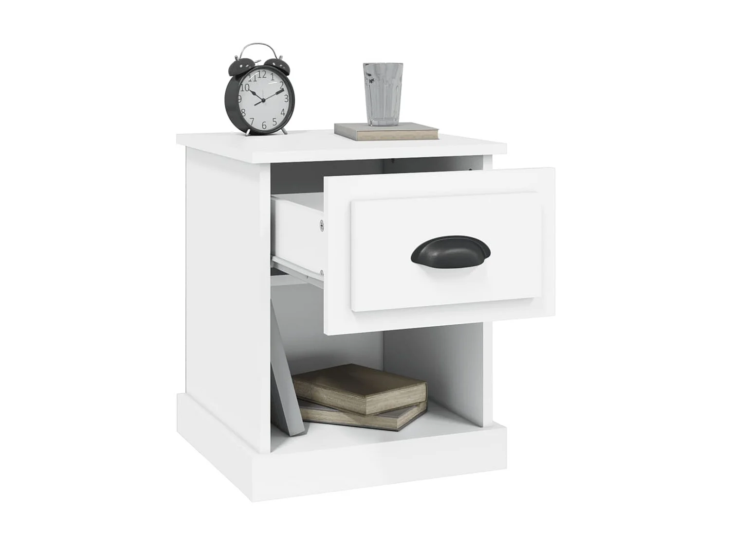 2er-Set Nachttische Nachtschrank Weiß 39x39x47,5 cm Holzwerkstoff -RN82020