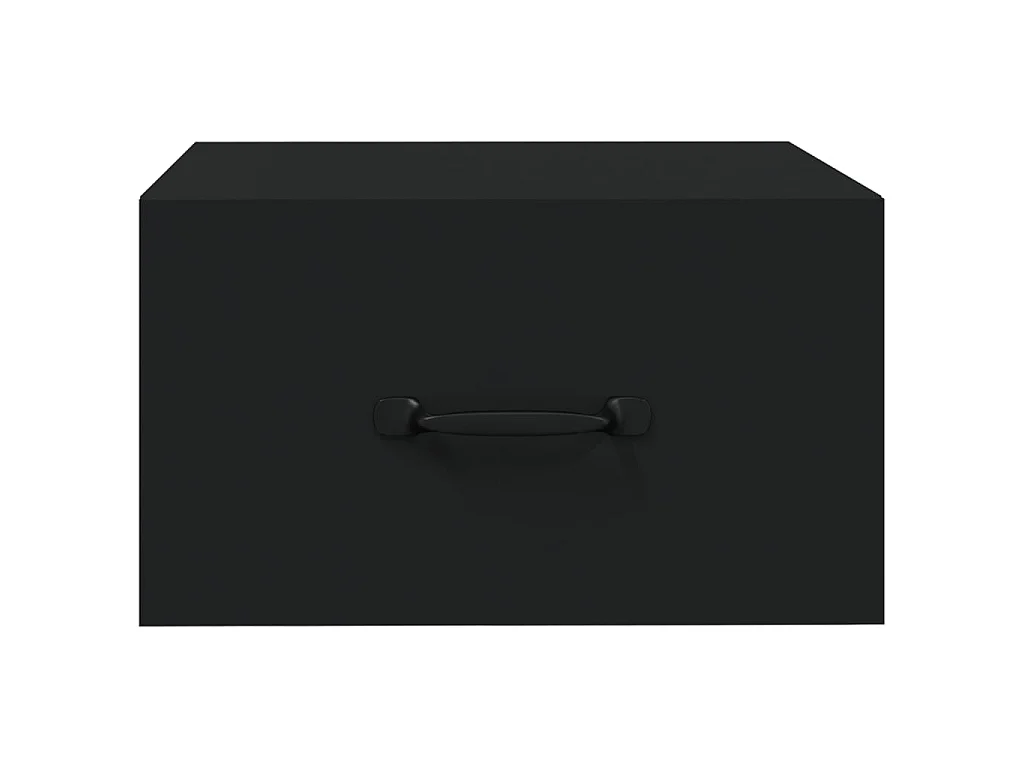 2er-Set Wand-Nachttische Nachtschrank Schwarz 35x35x20 cm -RN25797