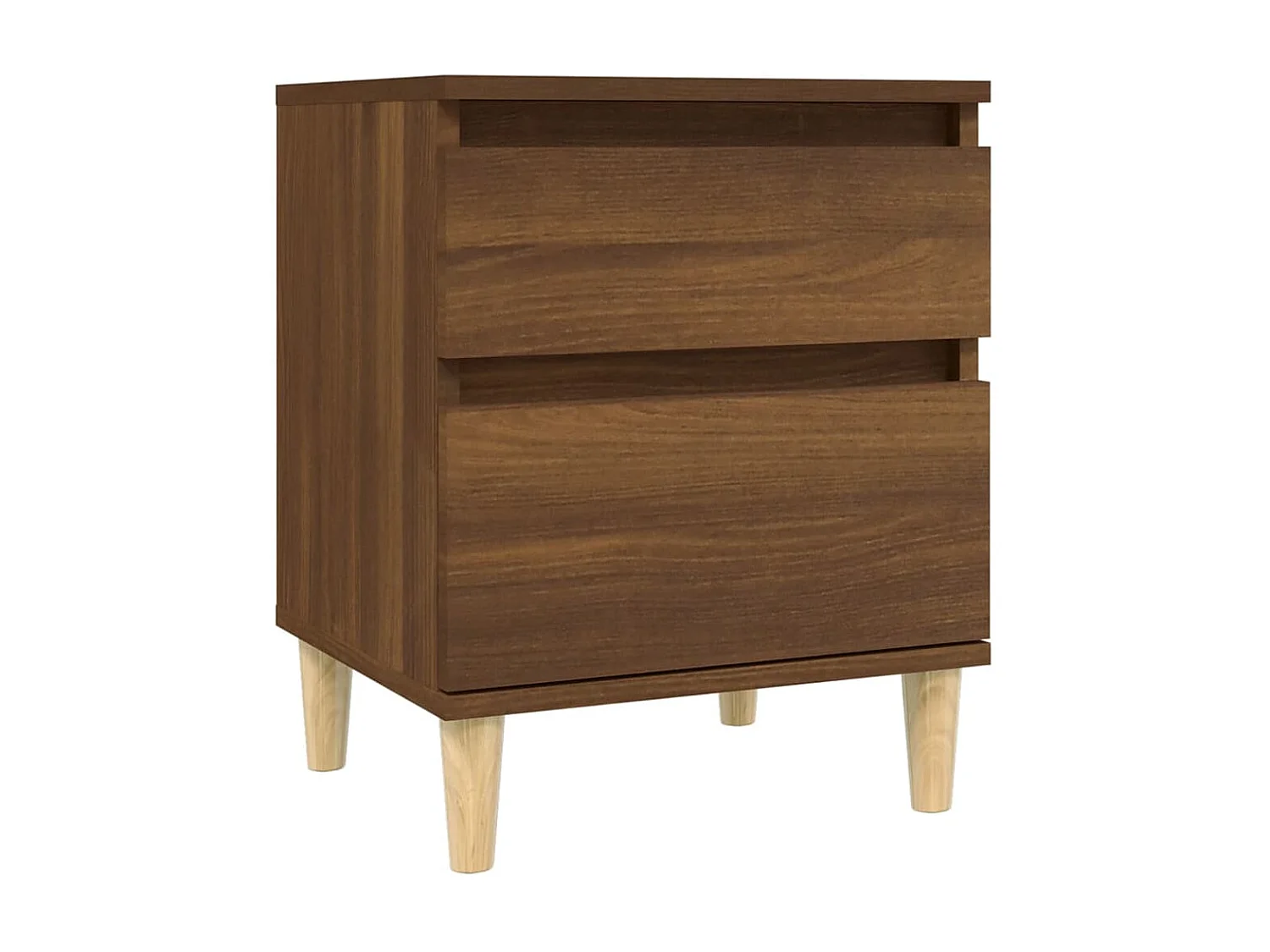 Nachttisch Nachtschrank Braun Eichen-Optik 40x35x50 cm -RN77062