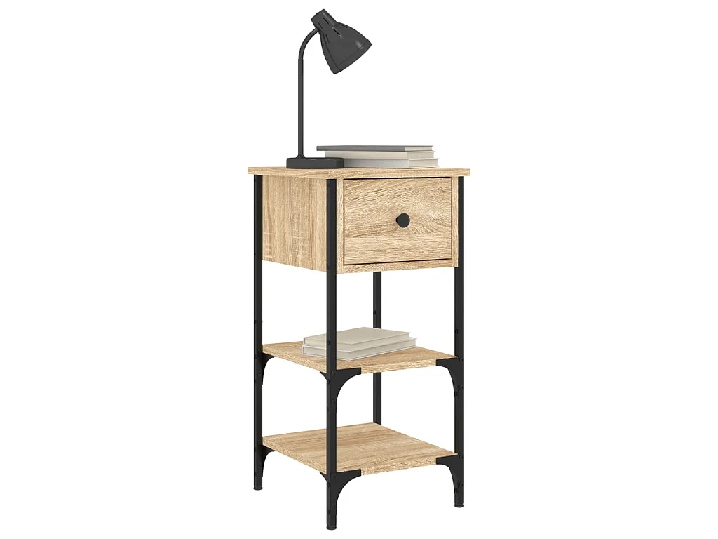 2er-Set Nachttische Nachtschrank Sonoma-Eiche 34x36x70 cm Holzwerkstoff -RN15082