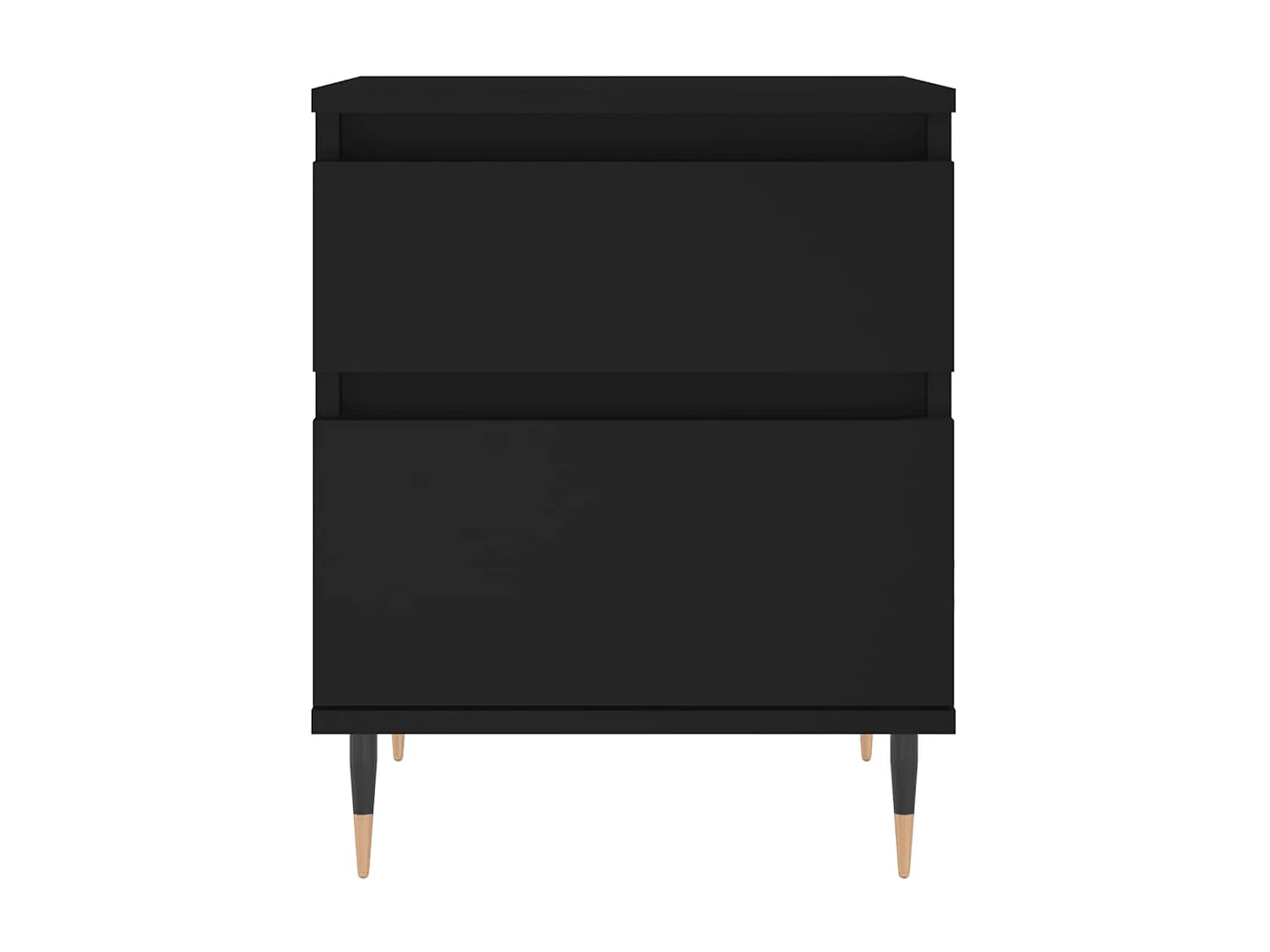 2er-Set Nachttische Nachtschrank Schwarz 40x35x50 cm Holzwerkstoff -RN82734