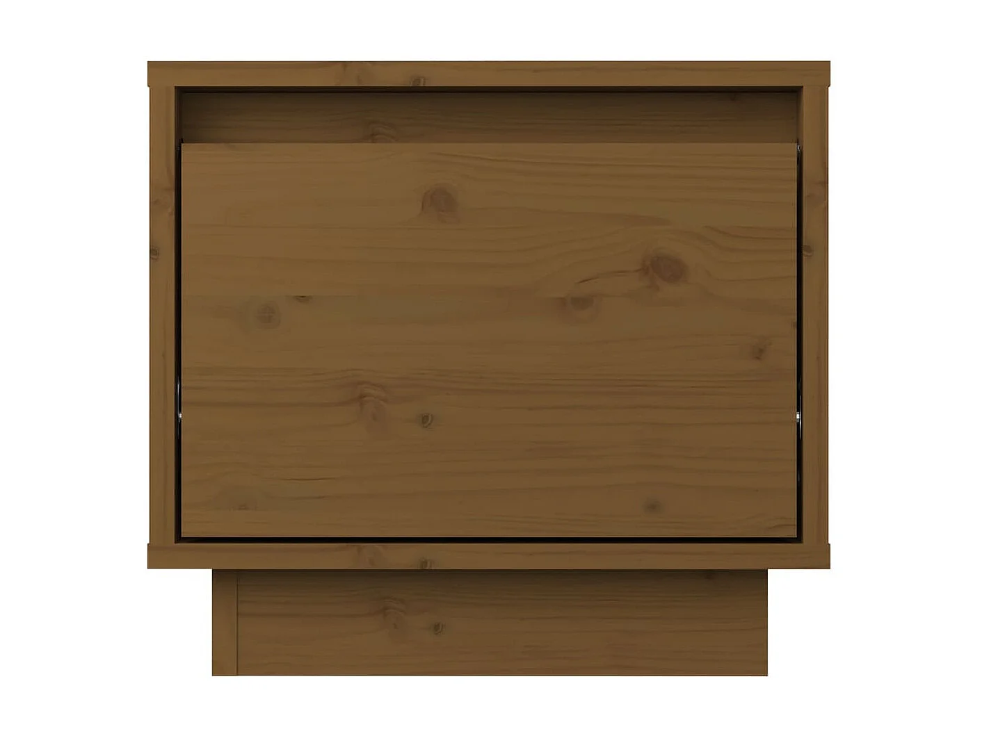 2er-Set Nachttische Nachtschrank Honigbraun 35x34x32 cm Massivholz Kiefer -RN37863