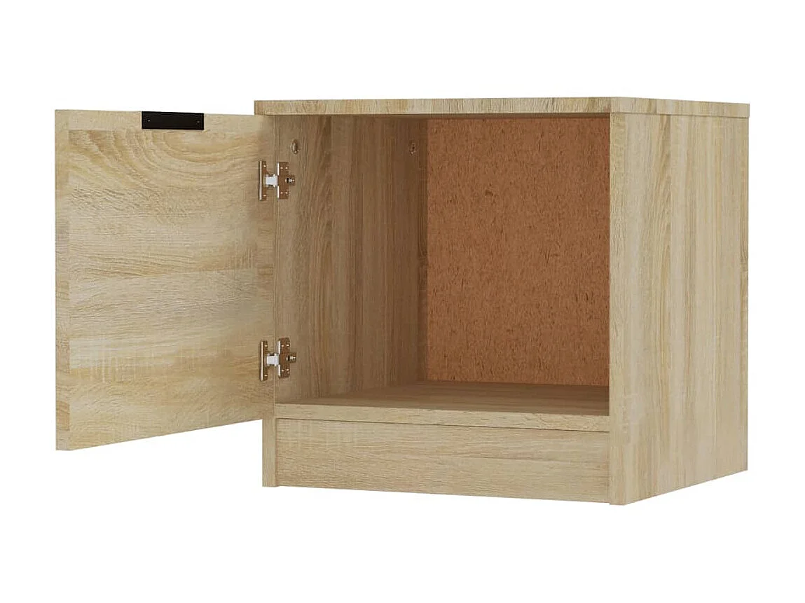 2er-Set Nachttische Nachtschrank Sonoma-Eiche 40x39x40 cm -RN48058