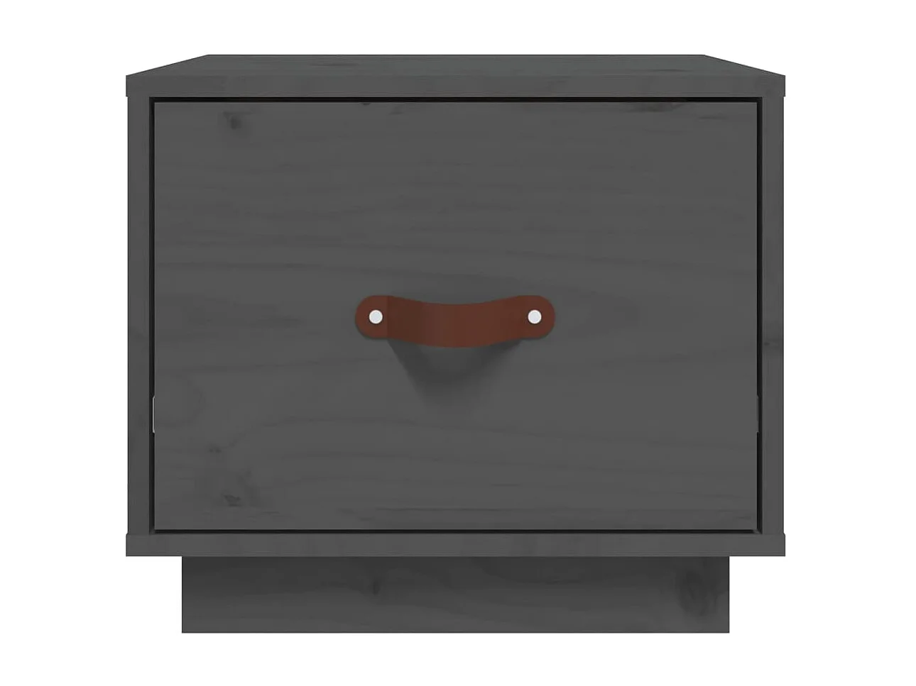 Nachttisch Grau Nachtschrank 40x34x35 cm Massivholz Kiefer -RN48752