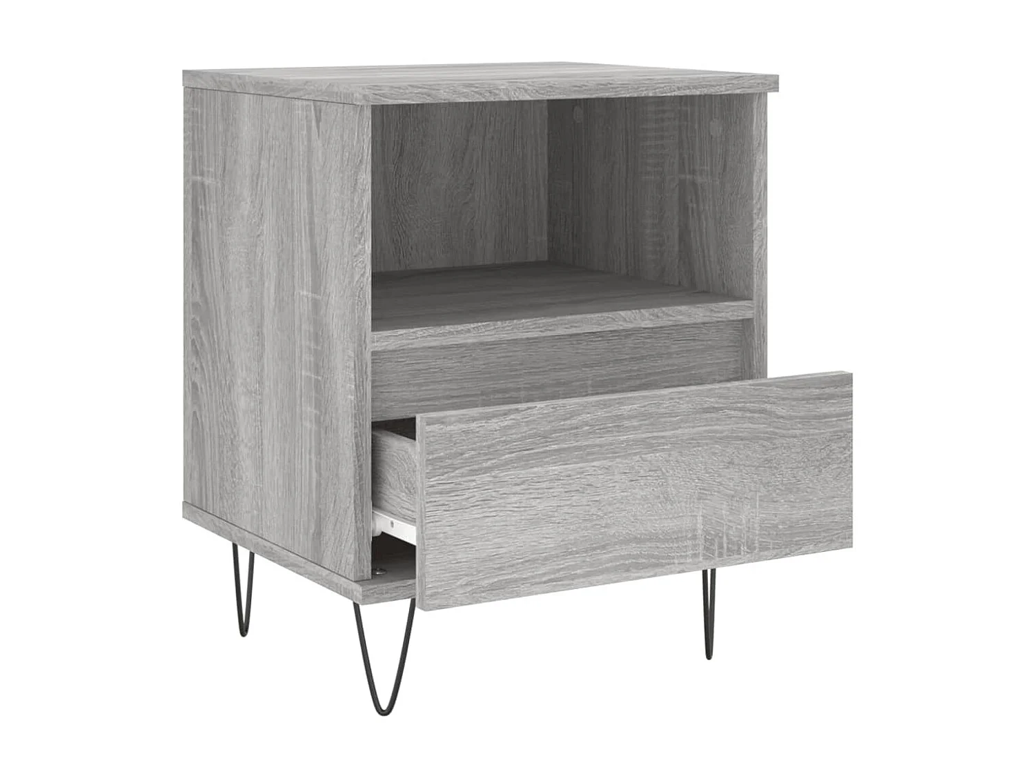 Nachttisch Grau Nachtschrank Sonoma 40x35x50 cm Holzwerkstoff -RN34698