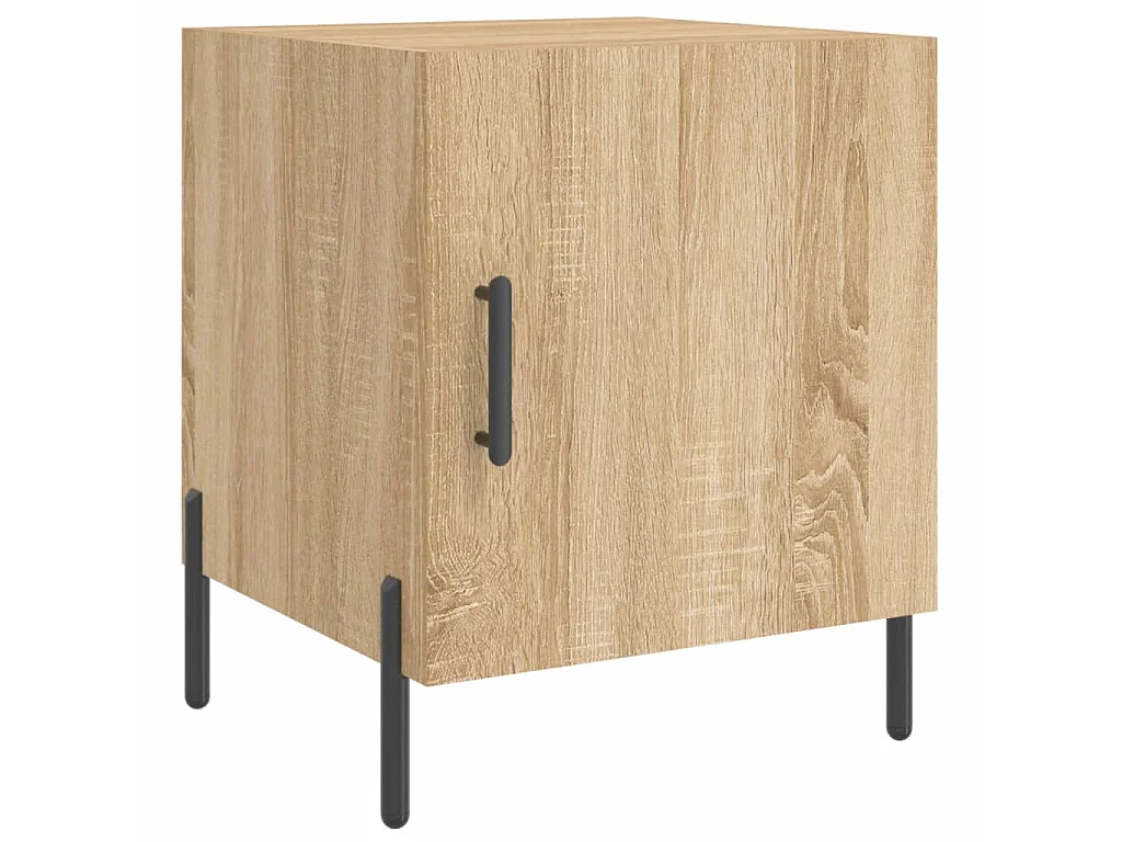 2er-Set Nachttische Nachtschrank Sonoma-Eiche 40x40x50 cm Holzwerkstoff -RN39273