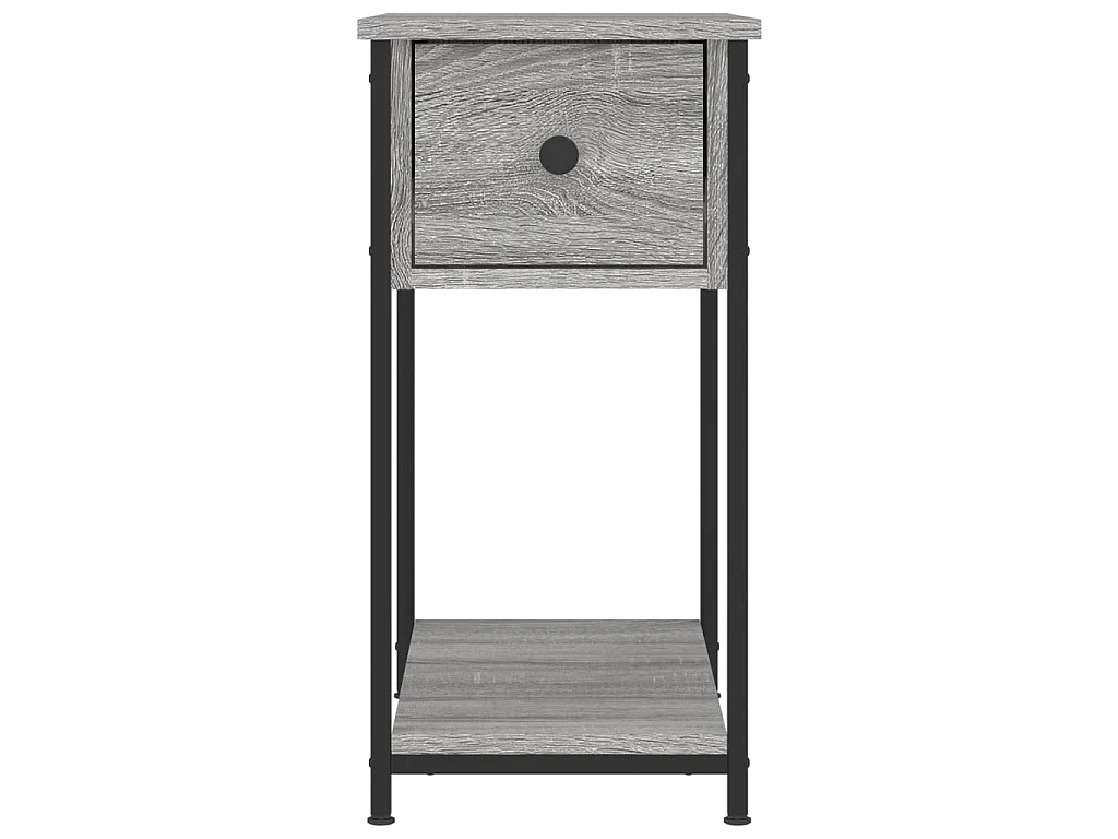 2er-Set Nachttische Nachtschrank Grau Sonoma 30x60x60 cm Holzwerkstoff -RN13681