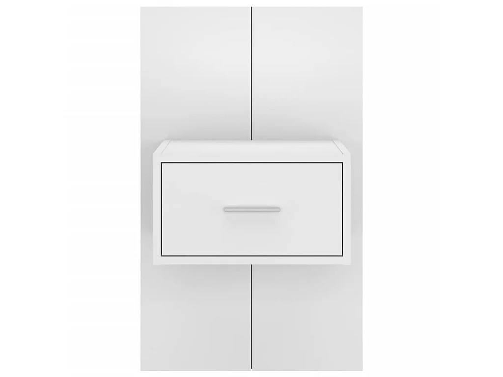 2er-Set Wand-Nachttische Nachtschrank Weiß -RN77898