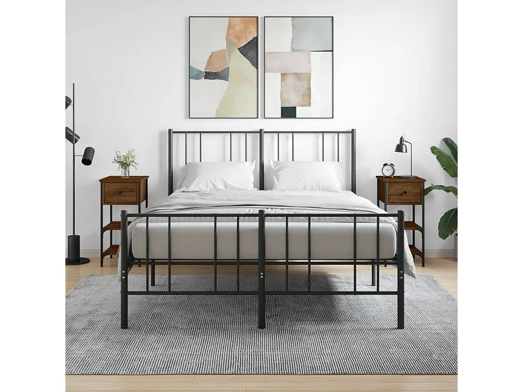 2er-Set Nachttische Nachtschrank Braun Eichen-Optik 34x36x70 cm Holzwerkstoff -RN51117