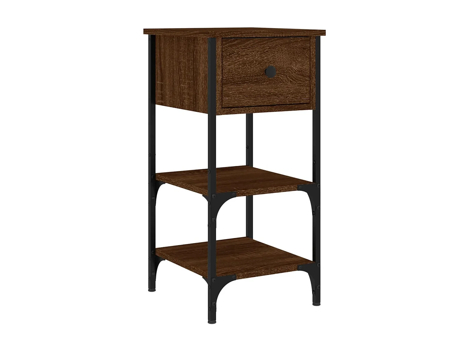 2er-Set Nachttische Nachtschrank Braun Eichen-Optik 34x36x70 cm Holzwerkstoff -RN51117