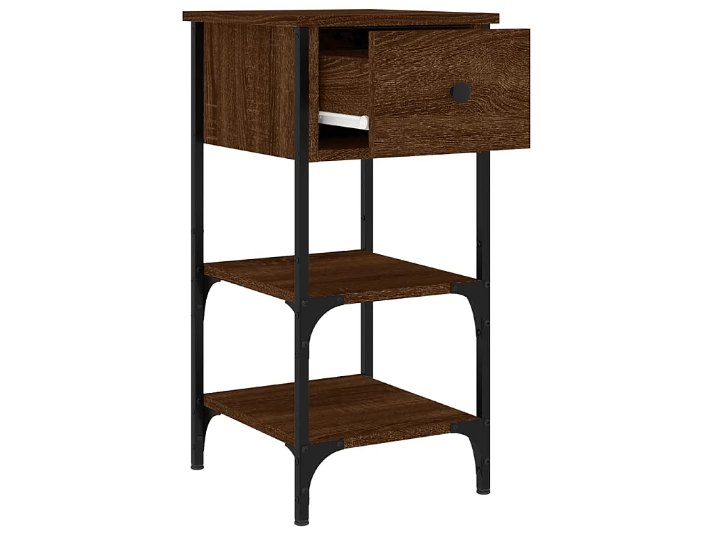 2er-Set Nachttische Nachtschrank Braun Eichen-Optik 34x36x70 cm Holzwerkstoff -RN51117