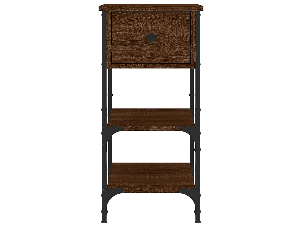 2er-Set Nachttische Nachtschrank Braun Eichen-Optik 34x36x70 cm Holzwerkstoff -RN51117