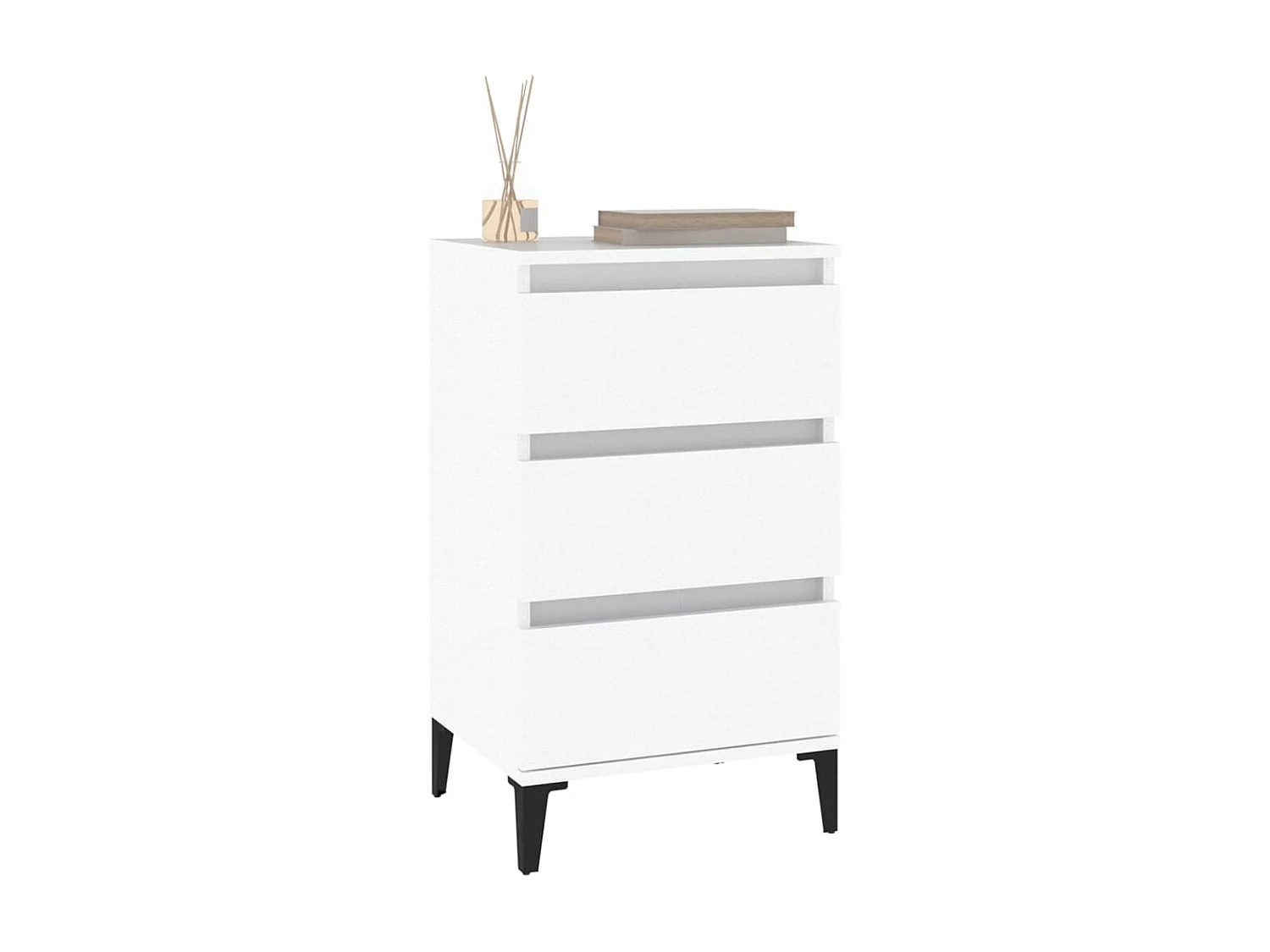 Nachttisch Nachtschrank Weiß 40x35x70 cm Holzwerkstoff -RN61985