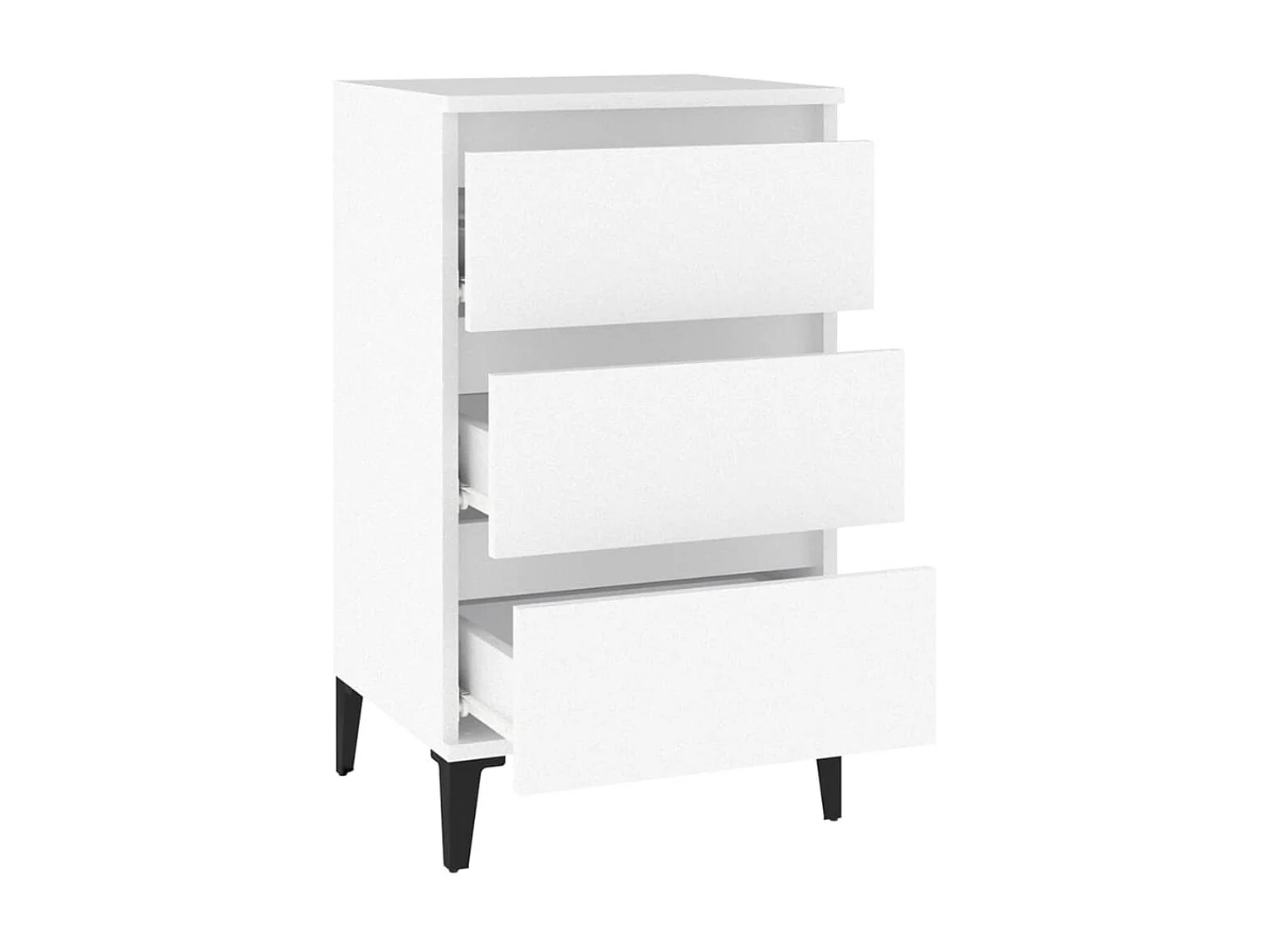 Nachttisch Nachtschrank Weiß 40x35x70 cm Holzwerkstoff -RN61985